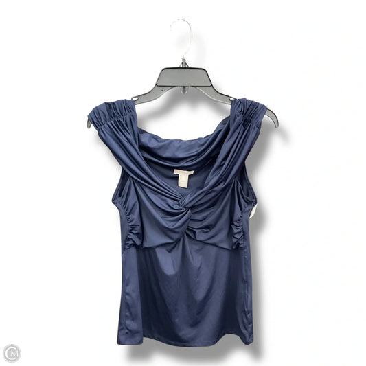 Top Sleeveless By H&m In Navy, Size: M