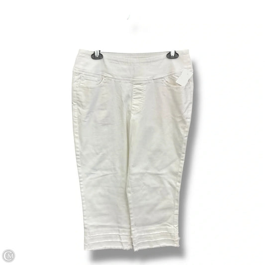 Capris By Belle By Kim Gravel In White, Size: 10