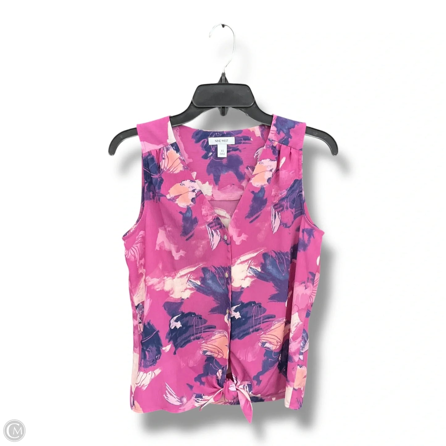 Blouse Sleeveless By Nine West Apparel In Purple, Size: Xs