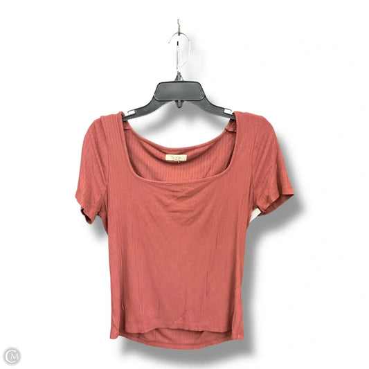 Top Short Sleeve By Madewell In Brown, Size: M