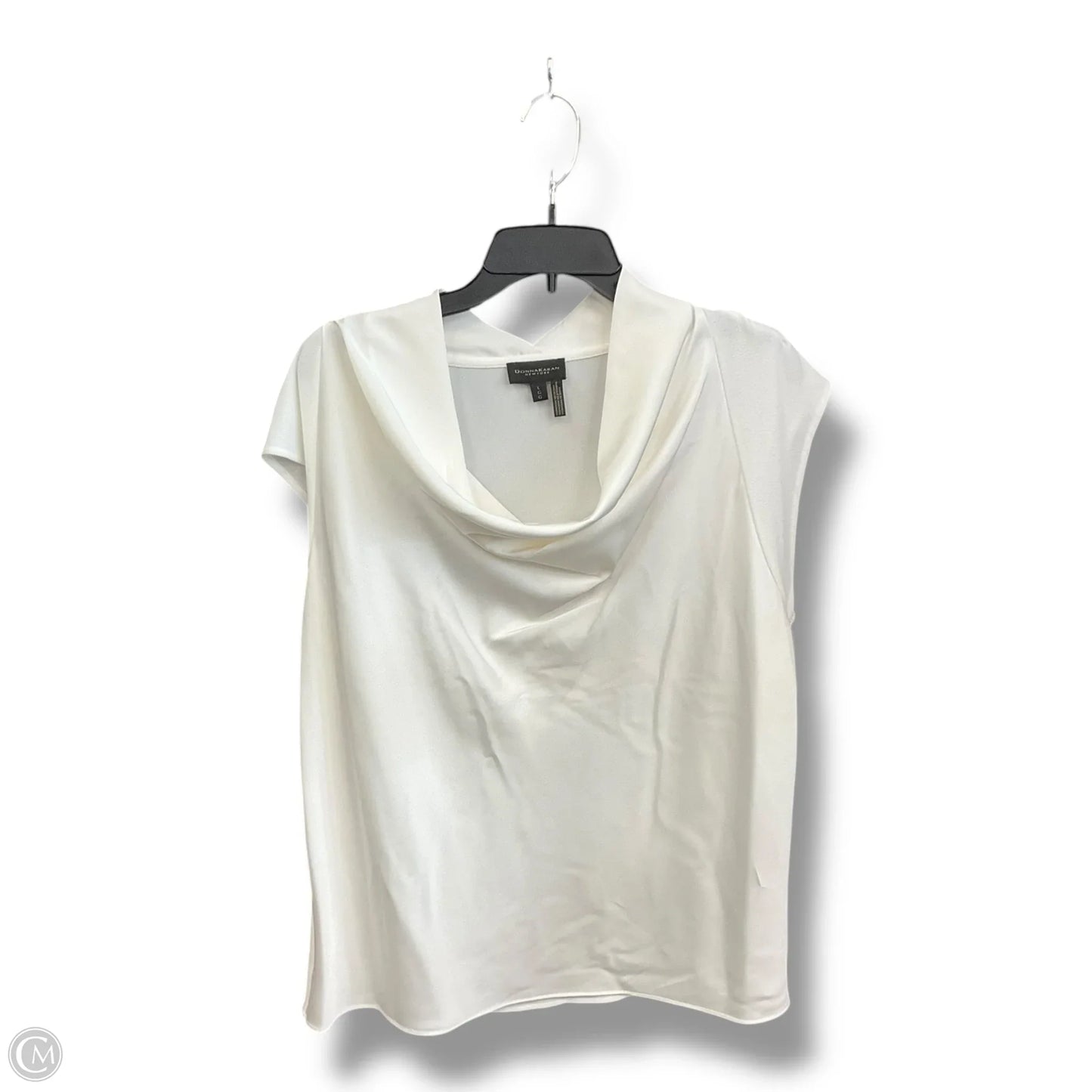 Top Sleeveless By Donna Karan In Ivory, Size: L