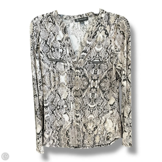 Top Long Sleeve By Inc In Snakeskin Print, Size: M