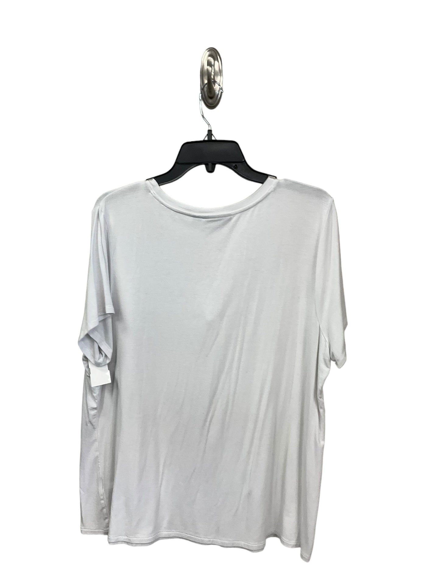 Top Short Sleeve By Apt 9 In White, Size: 2x