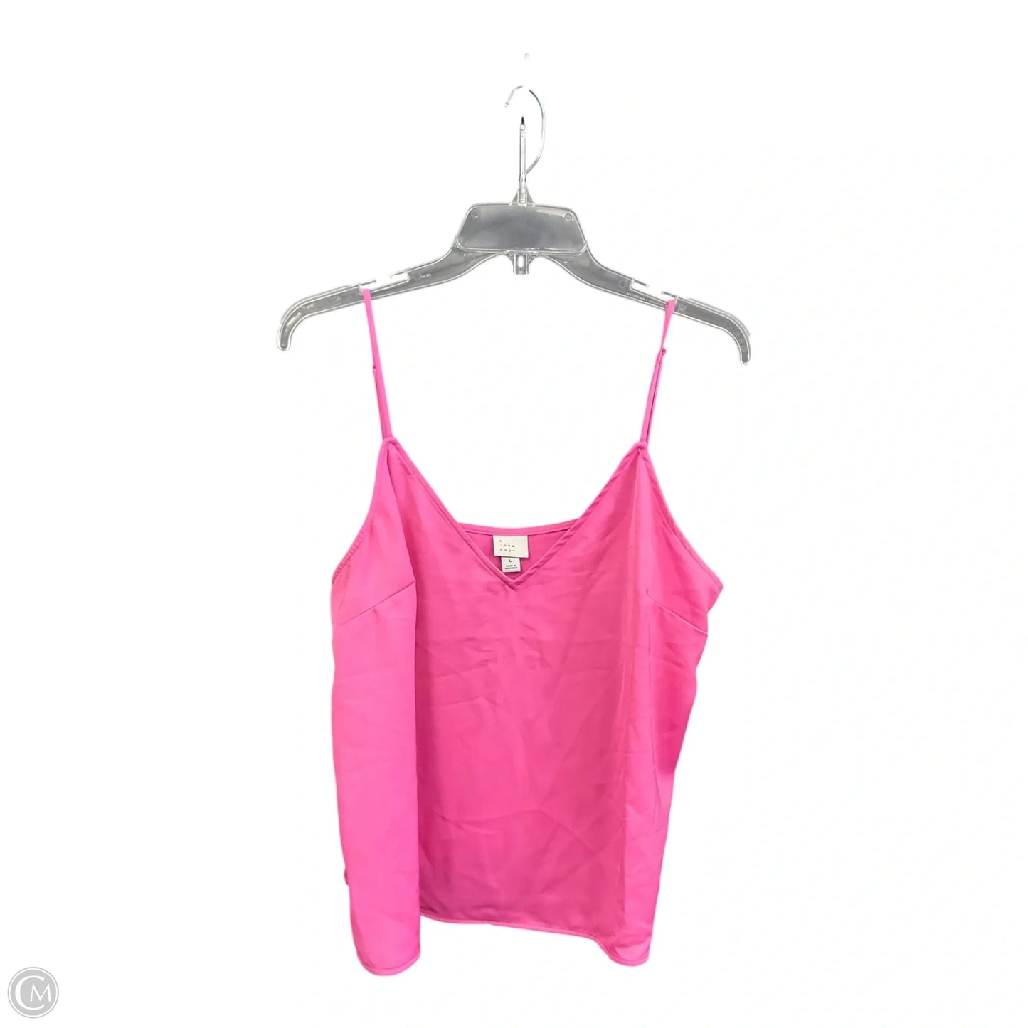Top Sleeveless Basic By A New Day In Pink, Size: L