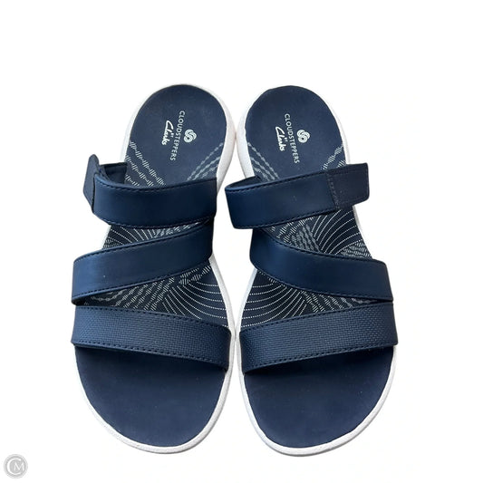 Sandals Flats By Clarks In Navy, Size: 6
