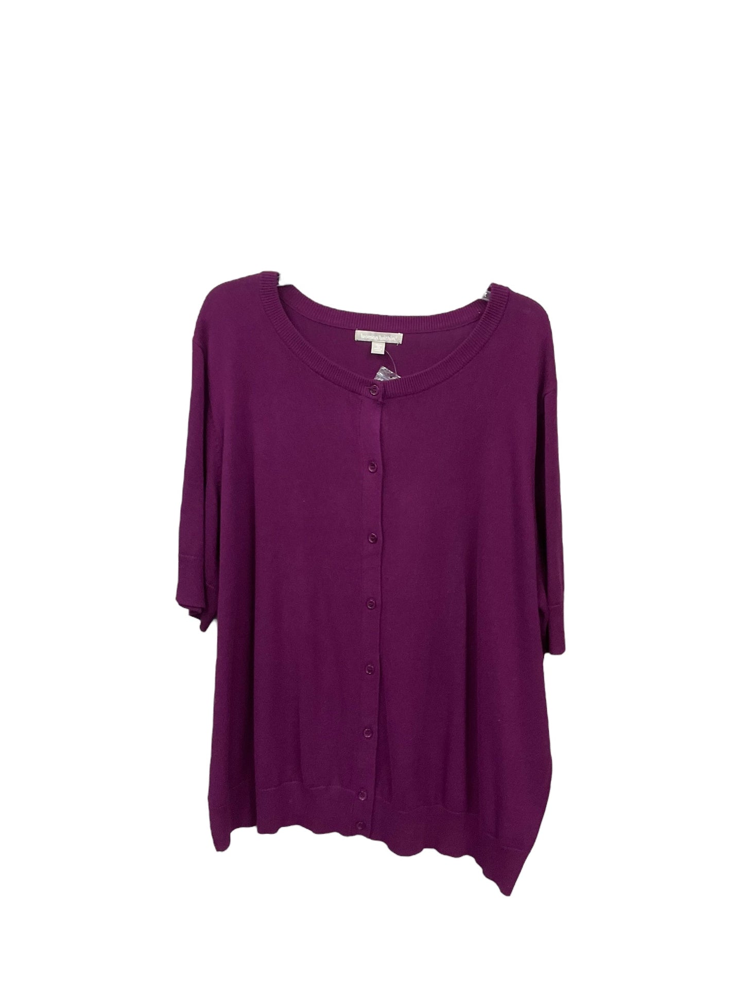 Cardigan By Woman Within In Purple, Size: 3x