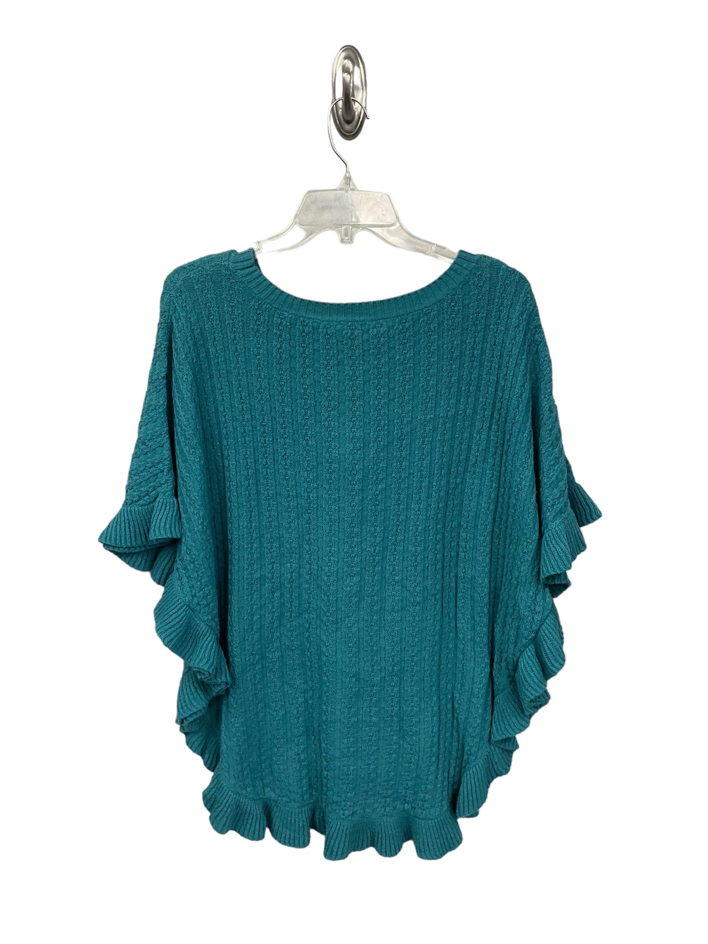 Sweater Short Sleeve By New Directions In Aqua, Size: L