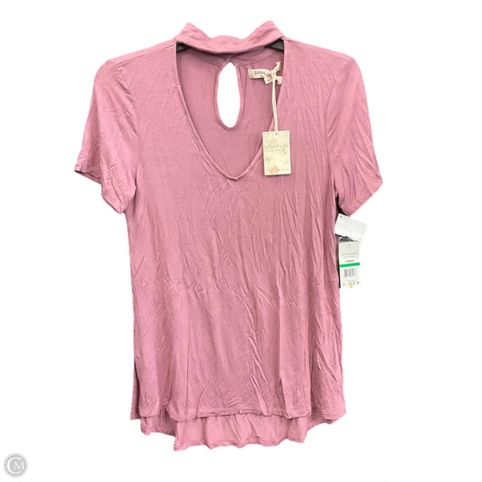 Top Short Sleeve By Living Doll In Pink, Size: L
