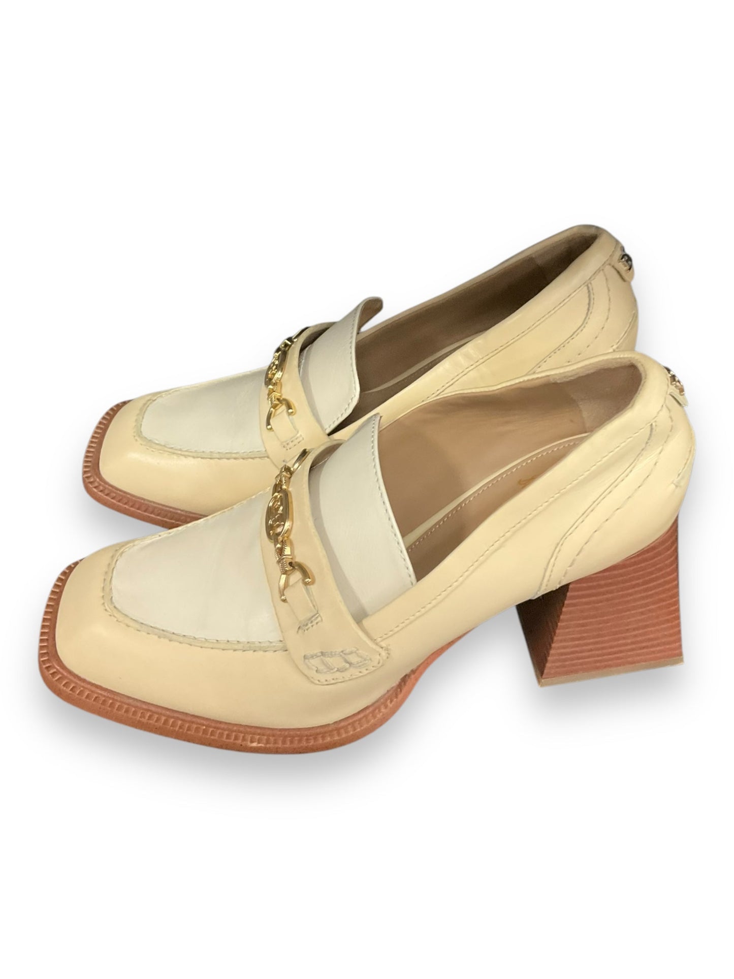 Shoes Heels Block By Sam Edelman In Tan & White, Size: 8