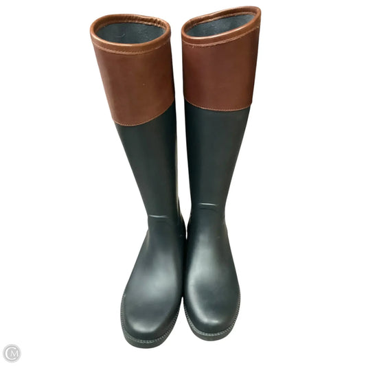 Boots Designer By Tory Burch In Black & Brown, Size: 8