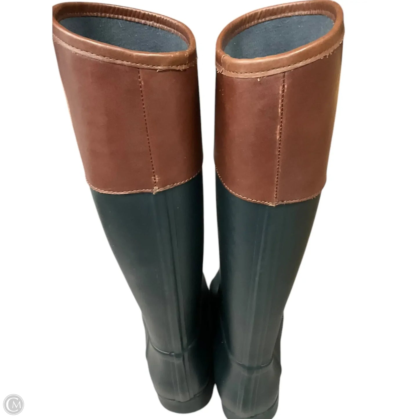 Boots Designer By Tory Burch In Black & Brown, Size: 8