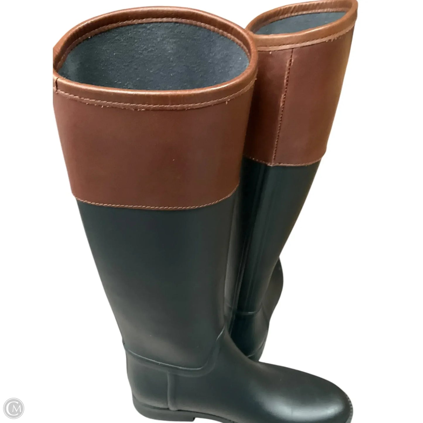 Boots Designer By Tory Burch In Black & Brown, Size: 8