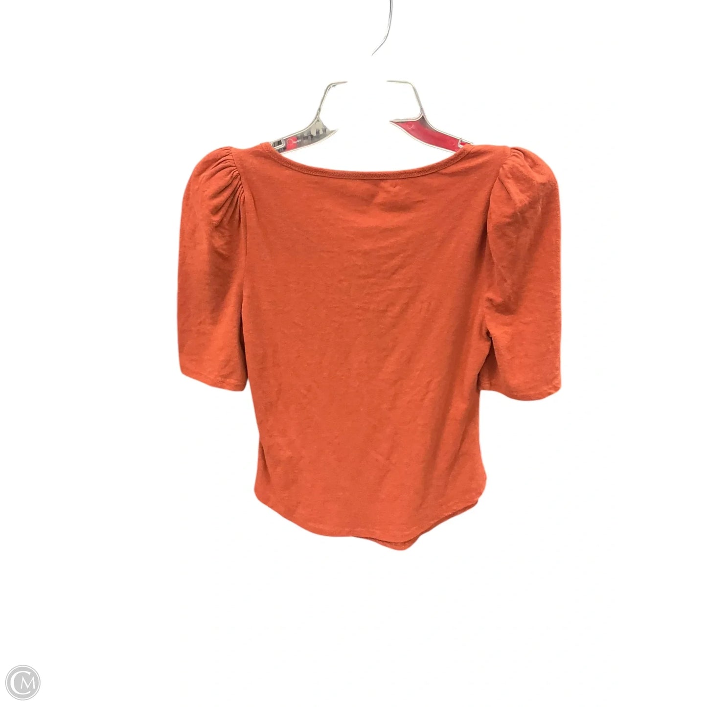 Top Short Sleeve By Anthropologie In Orange, Size: Xs