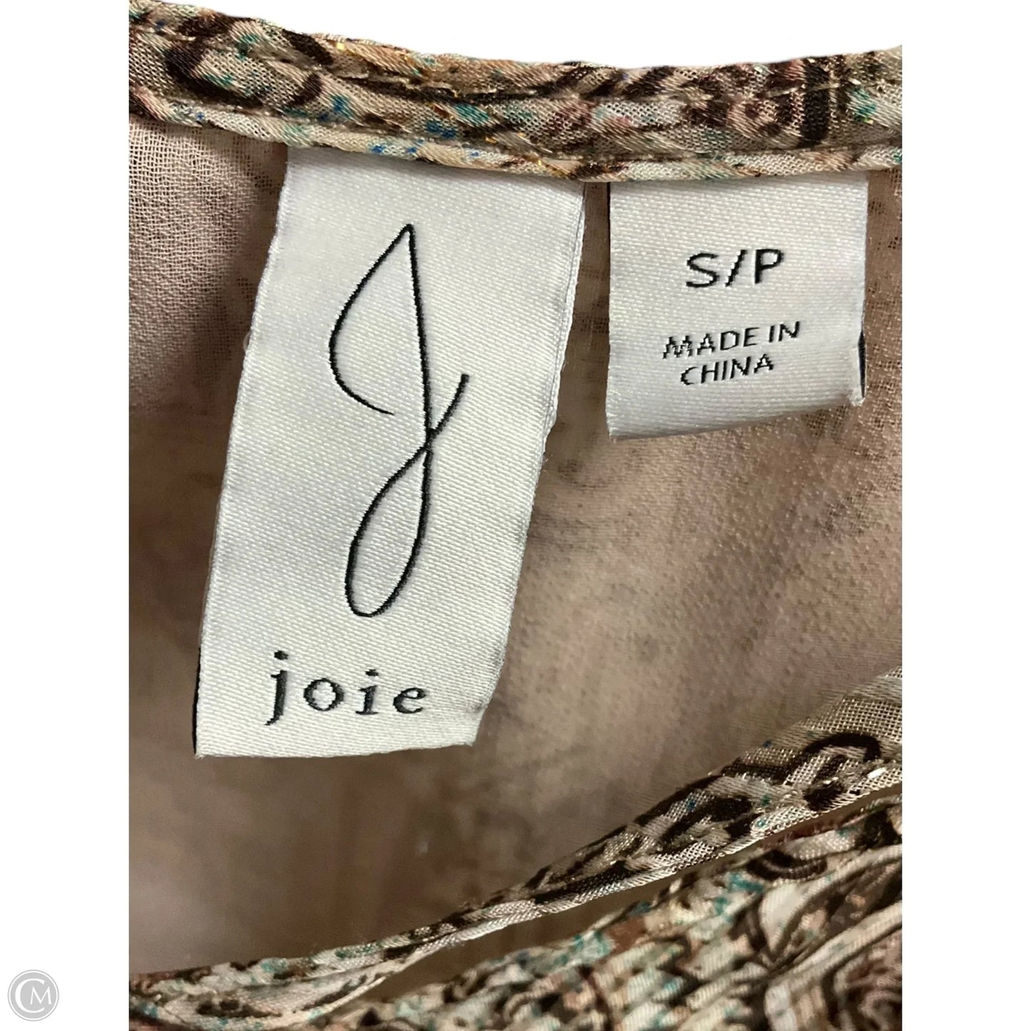 Top Long Sleeve By Joie In Paisley Print, Size: S