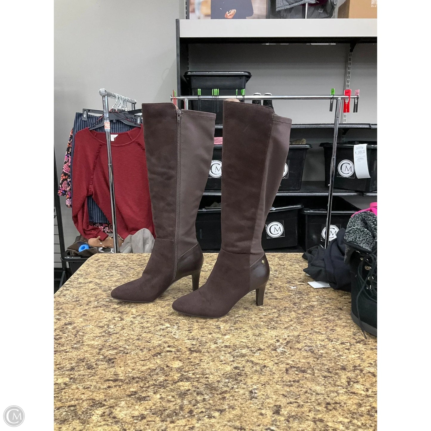 Boots Knee Heels By Life Stride In Brown, Size: 6