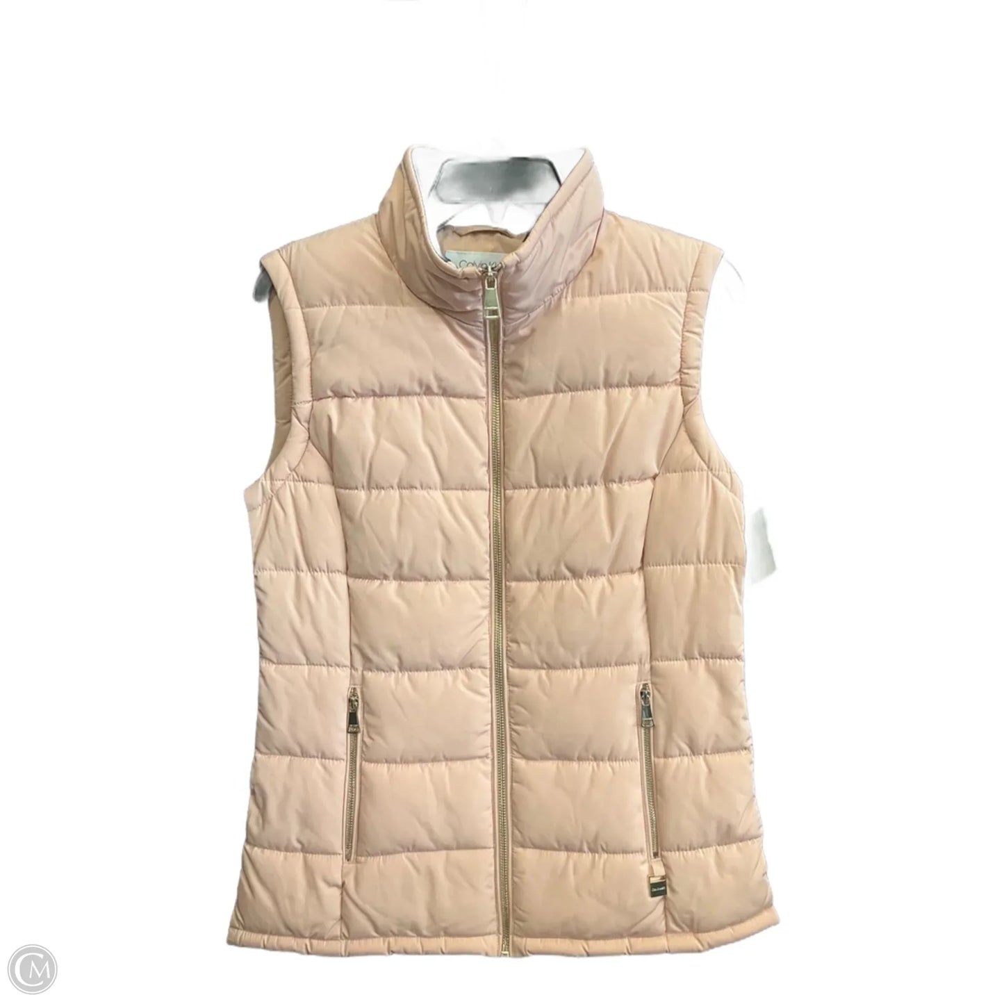 Vest Puffer & Quilted By Calvin Klein In Pink, Size: S