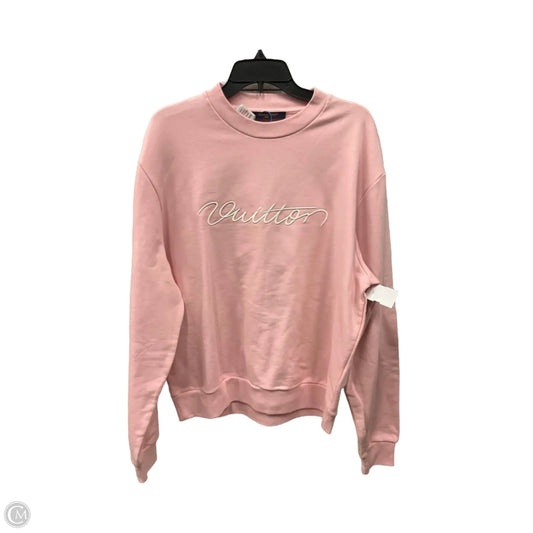 Top Long Sleeve Luxury Designer By Louis Vuitton In Pink, Size: L