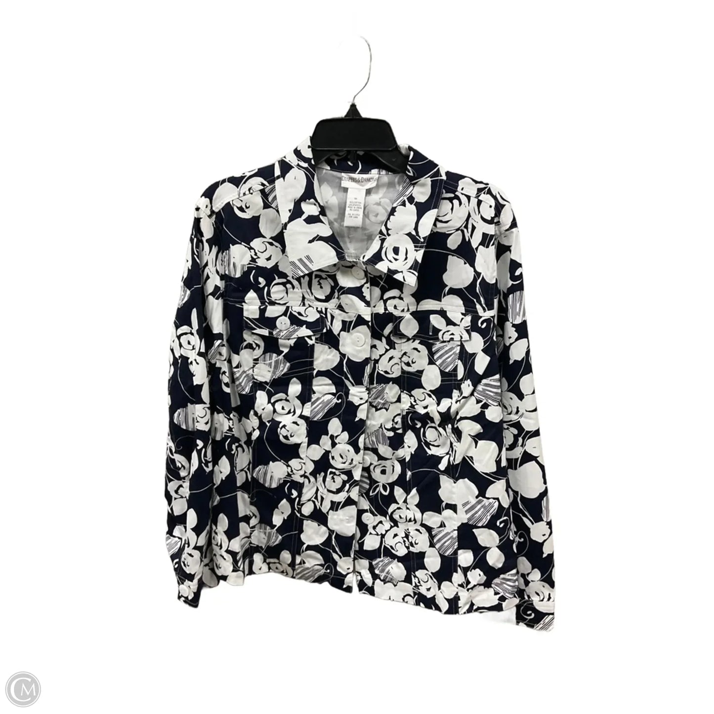 Blouse Long Sleeve By Clothes Mentor In Multi-colored, Size: 1x