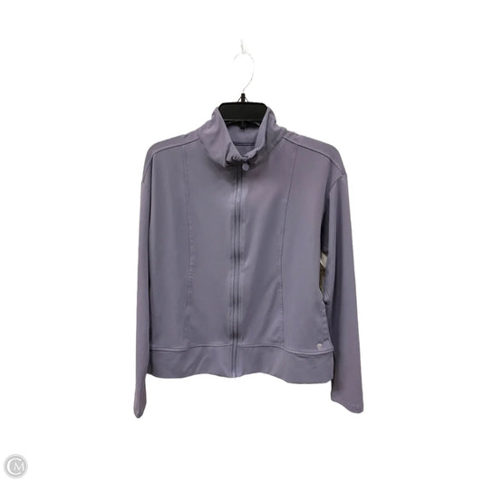 Athletic Top Long Sleeve Collar By Apana In Purple, Size: M