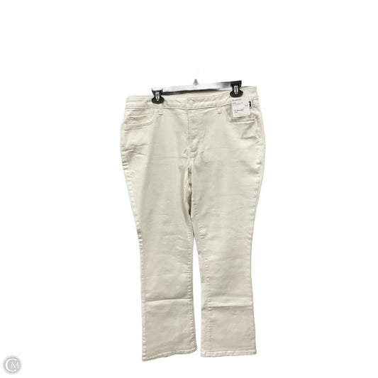 Jeans Boot Cut By Sonoma In White Denim, Size: 14