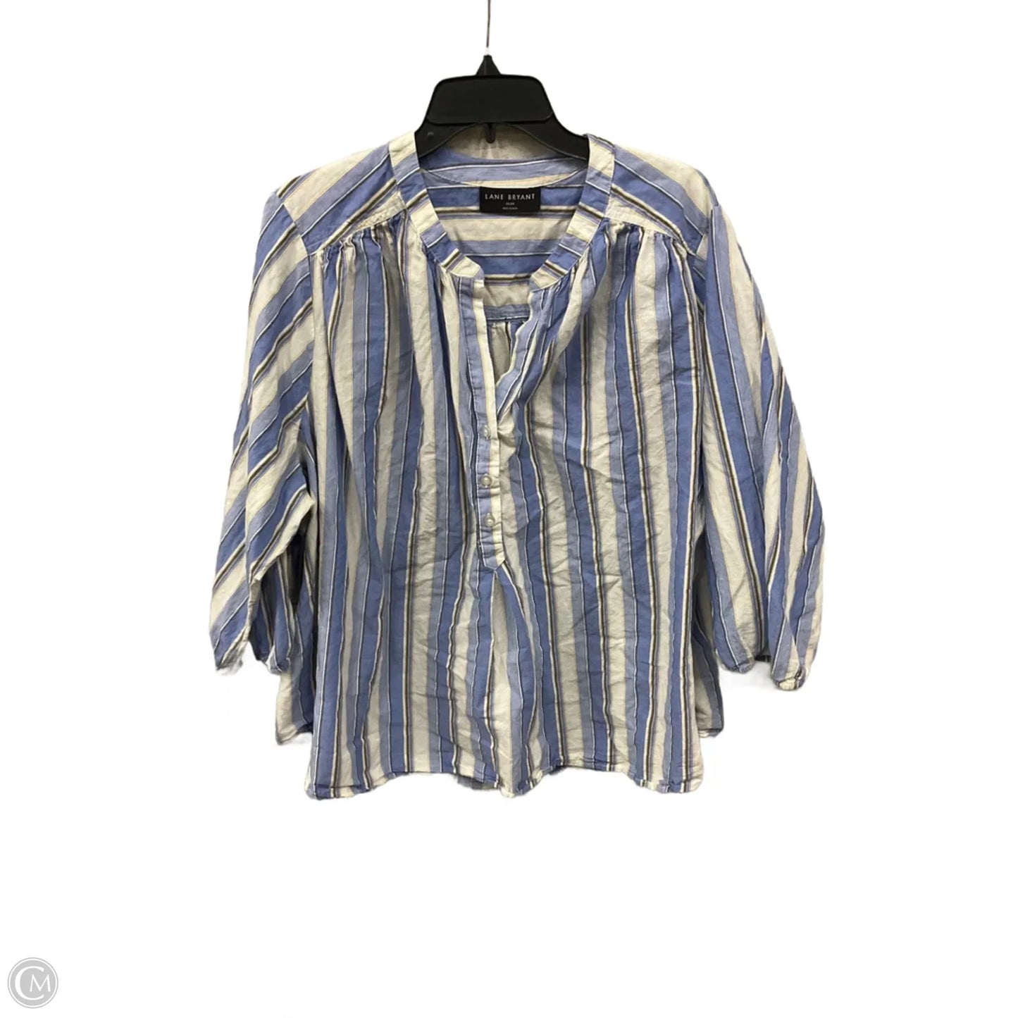 Top 3/4 Sleeve By Lane Bryant In Striped Pattern, Size: 4x