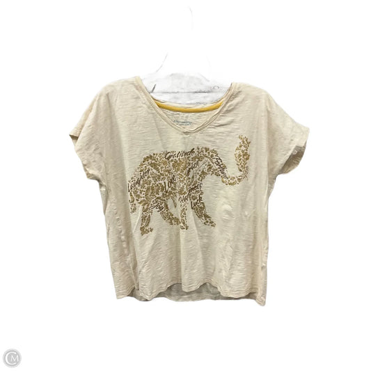 Top Short Sleeve Basic By Soft Surroundings In Cream, Size: Lp