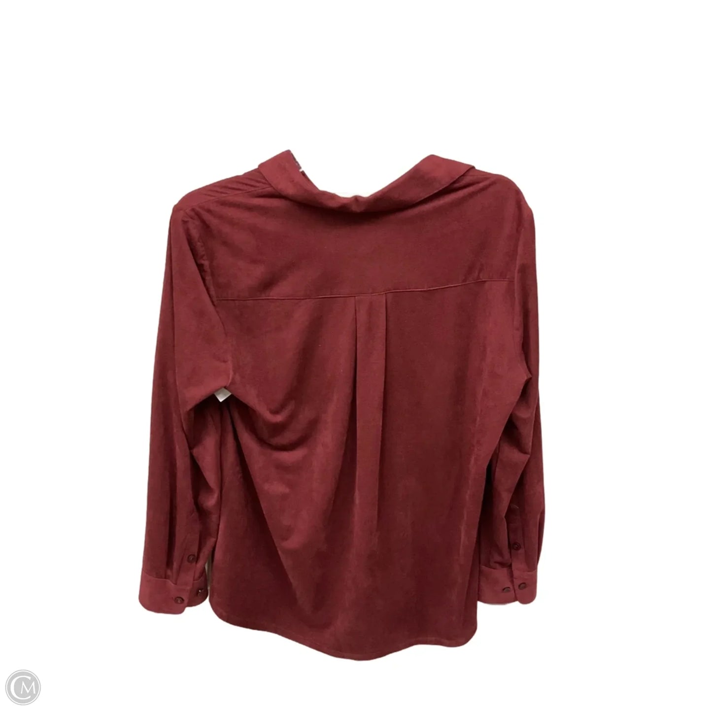 Blouse Long Sleeve By Chicos In Red, Size: M