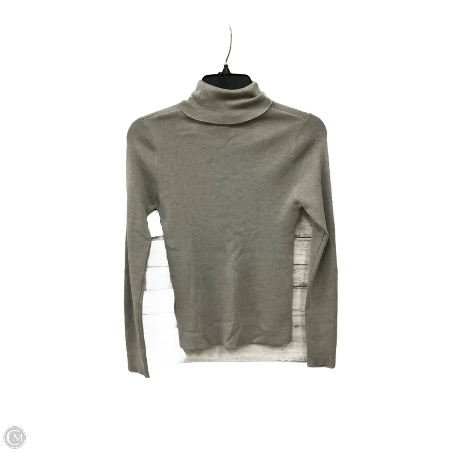 Top Long Sleeve Basic By Zara In Grey, Size: S