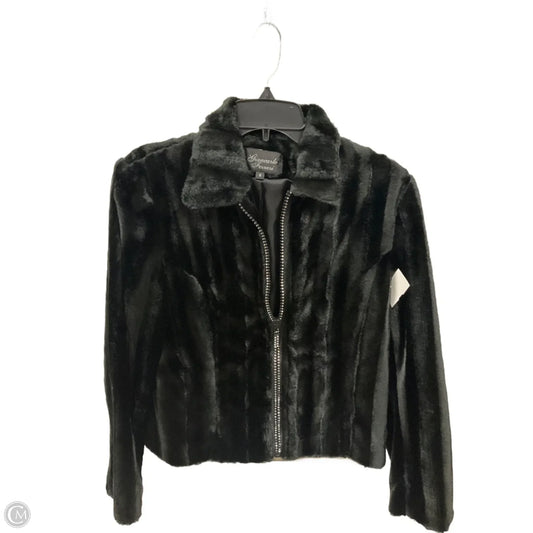 Jacket Faux Fur & Sherpa By Clothes Mentor In Black, Size: M