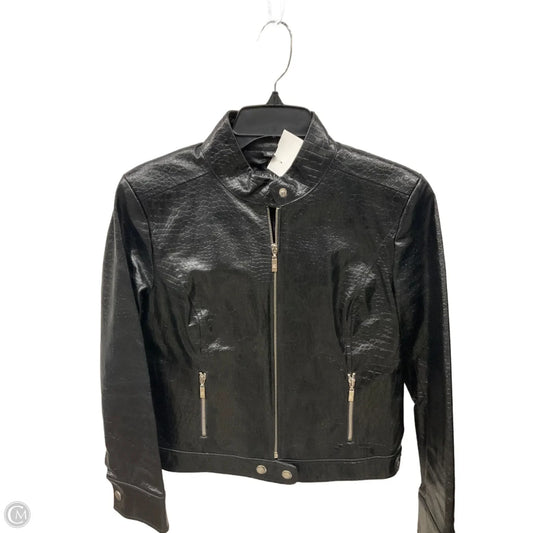 Jacket Leather By Pamela Mccoy In Black, Size: S