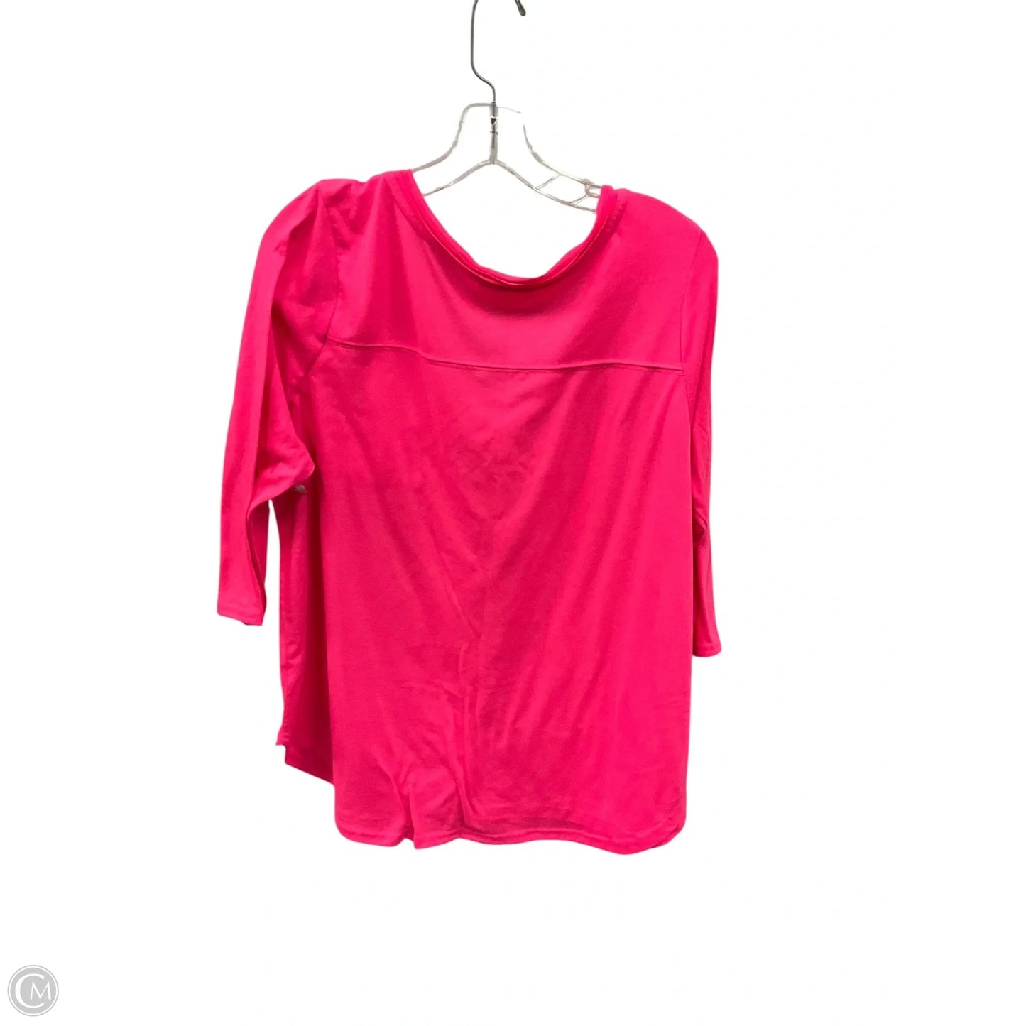 Top 3/4 Sleeve Basic By Lane Bryant In Pink, Size: 2x