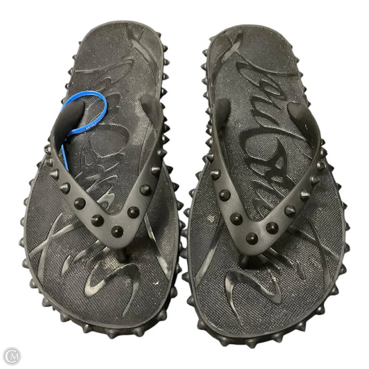 Sandals Luxury Designer By Christian Louboutin In Black, Size: 11