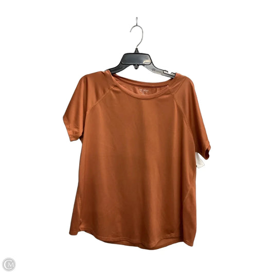 Athletic Top Short Sleeve By Tek Gear In Orange, Size: Xl
