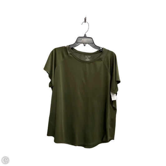Athletic Top Short Sleeve By Tek Gear In Green, Size: Xl