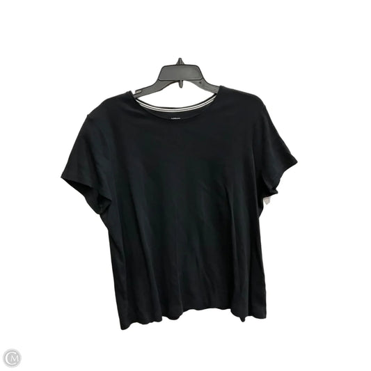 Top Short Sleeve Basic By Croft And Barrow In Black, Size: Xxl