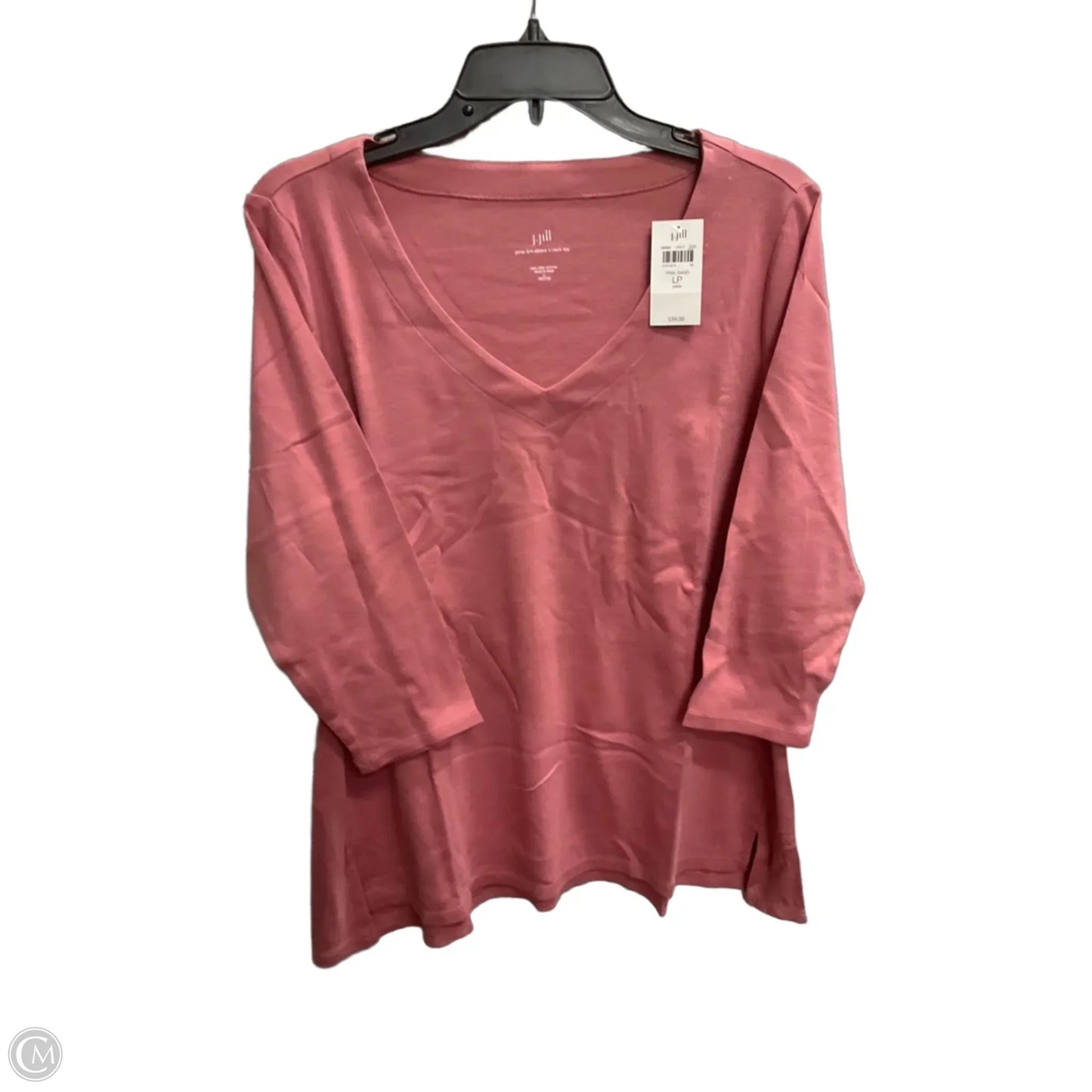 Top 3/4 Sleeve Basic By J. Jill In Pink, Size: Lp