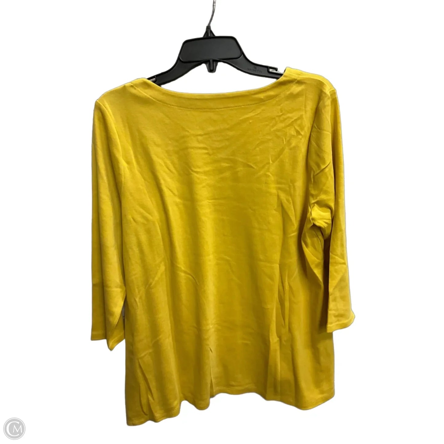 Top Long Sleeve Basic By J. Jill In Yellow, Size: Lp