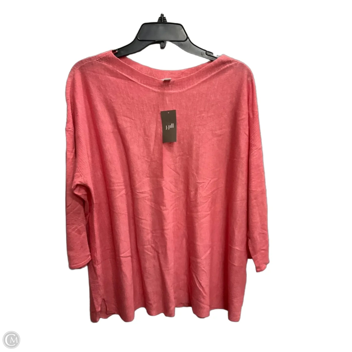 Top 3/4 Sleeve Basic By J. Jill In Pink, Size: Xl