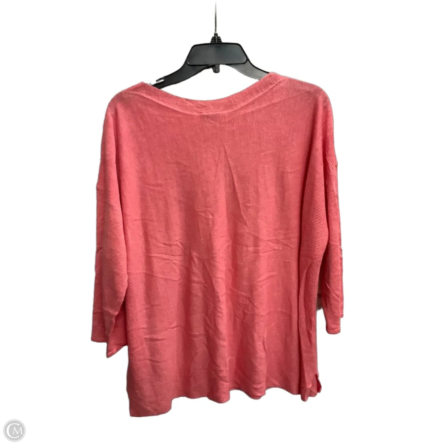 Top 3/4 Sleeve Basic By J. Jill In Pink, Size: Xl
