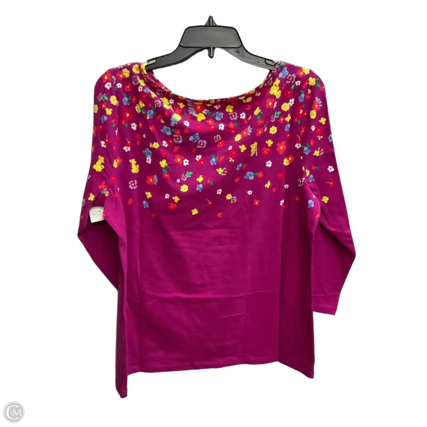 Top Long Sleeve By Talbots In Floral Print, Size: L