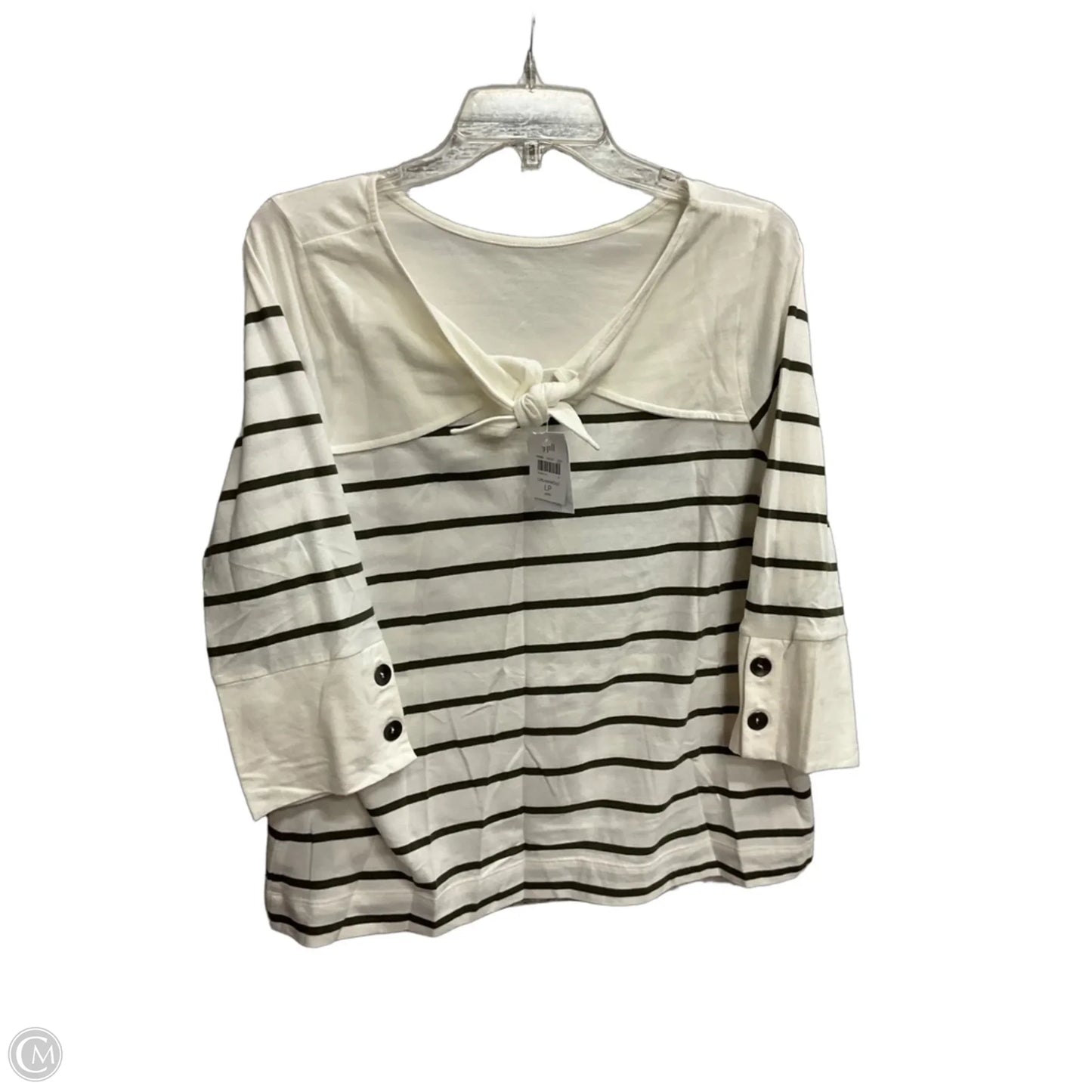 Top Long Sleeve By J. Jill In Striped Pattern, Size: Lp