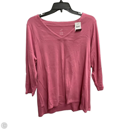 Top Long Sleeve Basic By J. Jill In Pink, Size: L