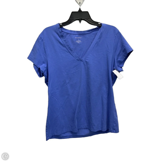 Top Short Sleeve Basic By Banana Republic In Blue, Size: Xl