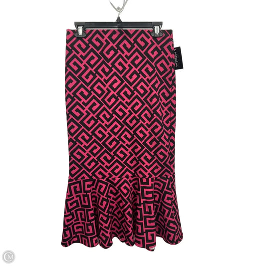 Skirt Midi By Clothes Mentor In Black & Pink, Size: S