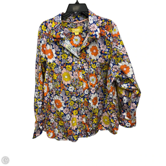 Blouse Long Sleeve By Maeve In Multi-colored, Size: 3x