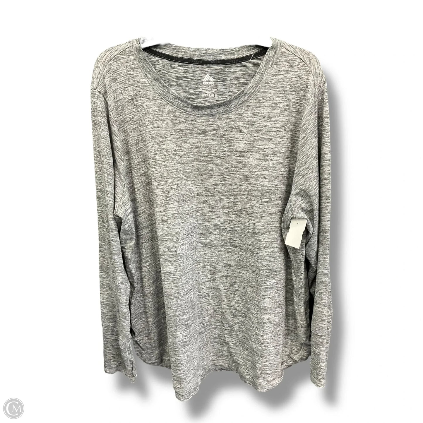 Athletic Top Long Sleeve Crewneck By Rbx In Grey, Size: 2x