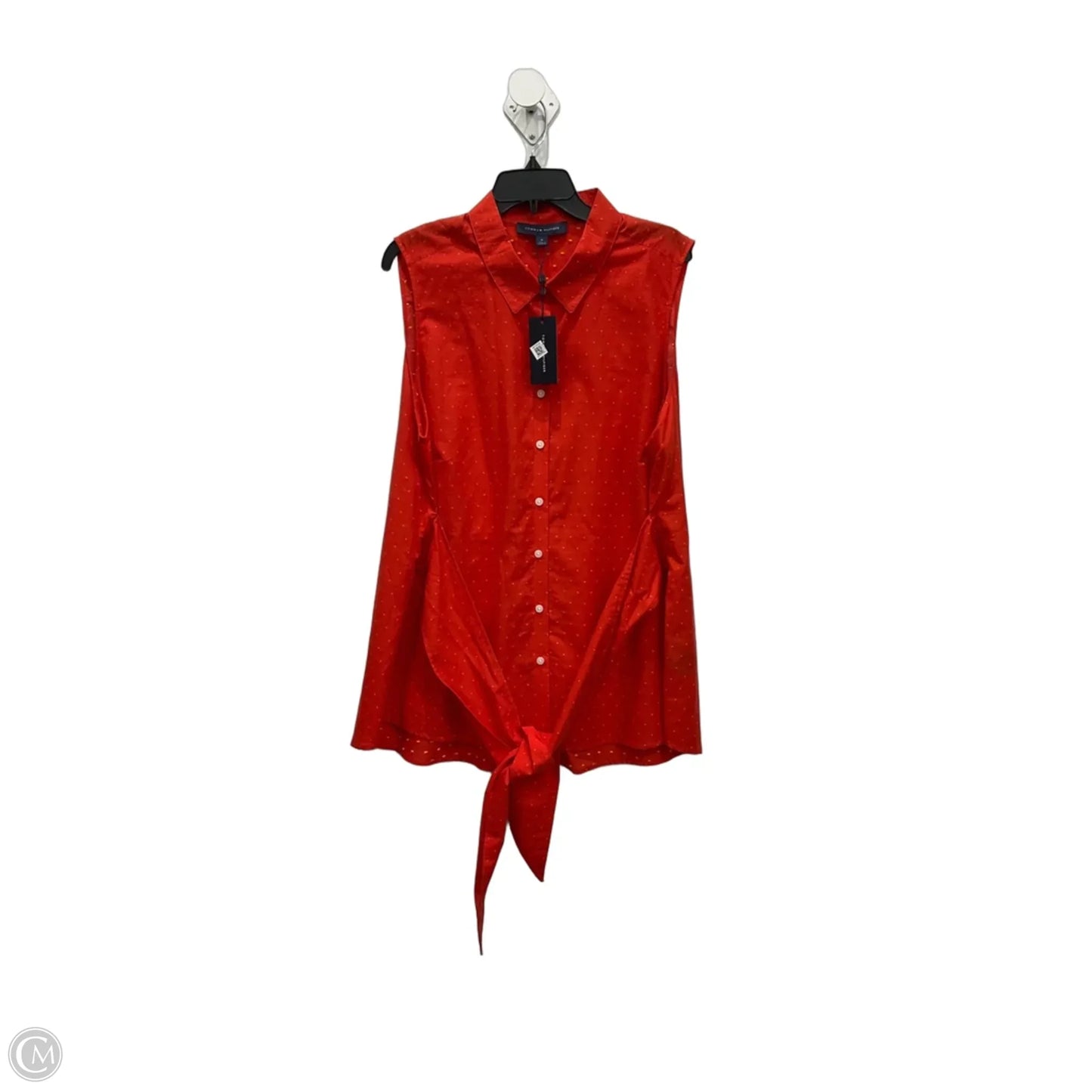 Top Sleeveless By Tommy Hilfiger In Orange, Size: 1x