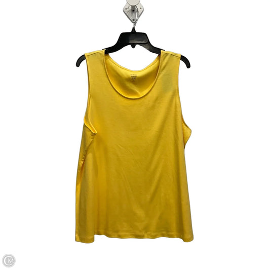 Tank Top By Kim Rogers In Yellow, Size: 1x