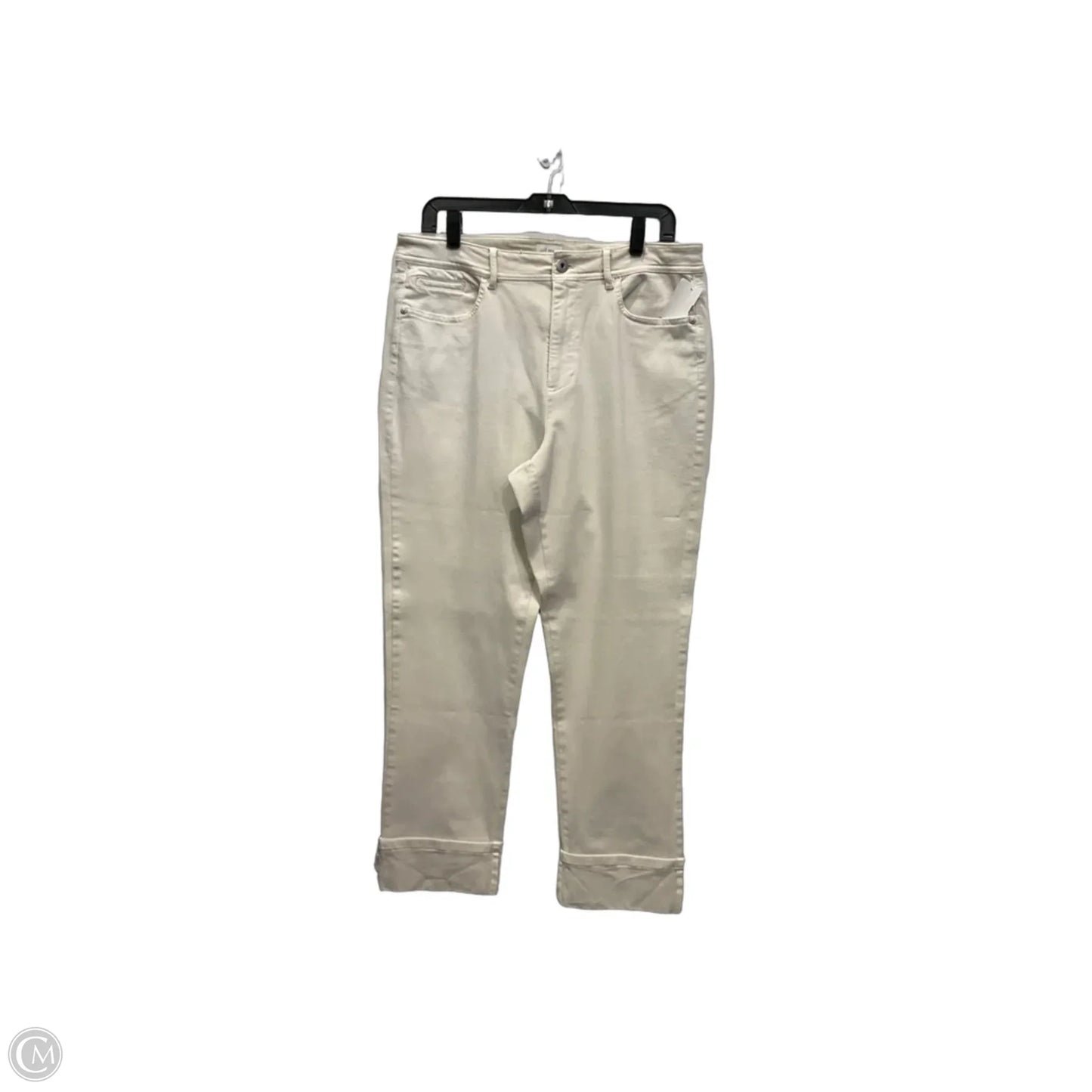 Jeans Straight By J. Jill In Cream Denim, Size: 12