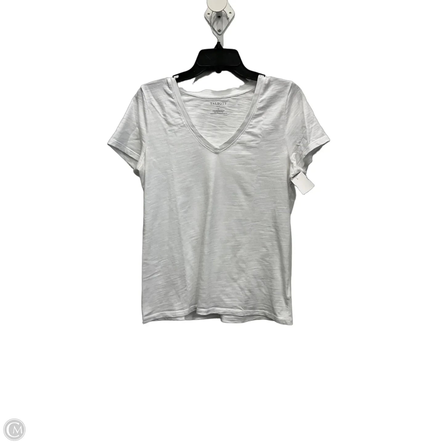 Top Short Sleeve Basic By Talbots In White, Size: M